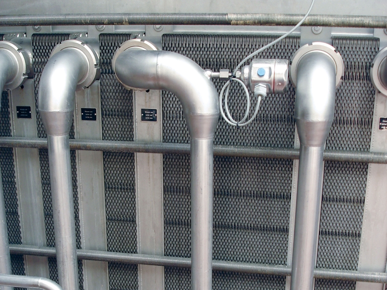Temperature sensors in pasteurization Temperature sensors in a heat exchanger