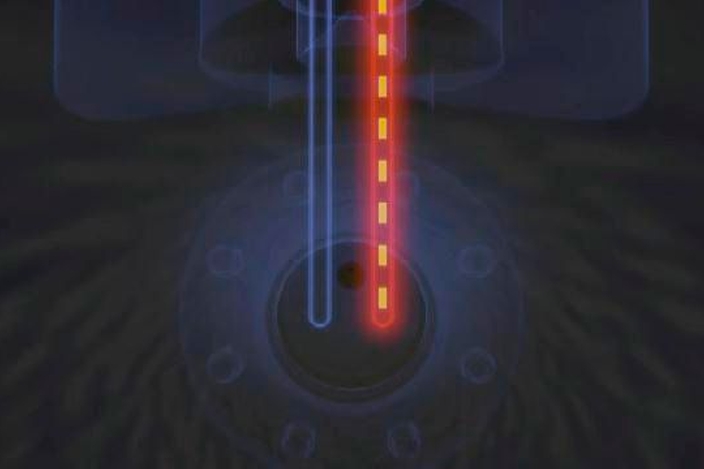 Animation explaining the thermal flow measuring principle