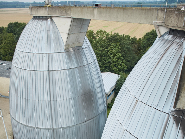 Digesters in a wastewater treatment plant